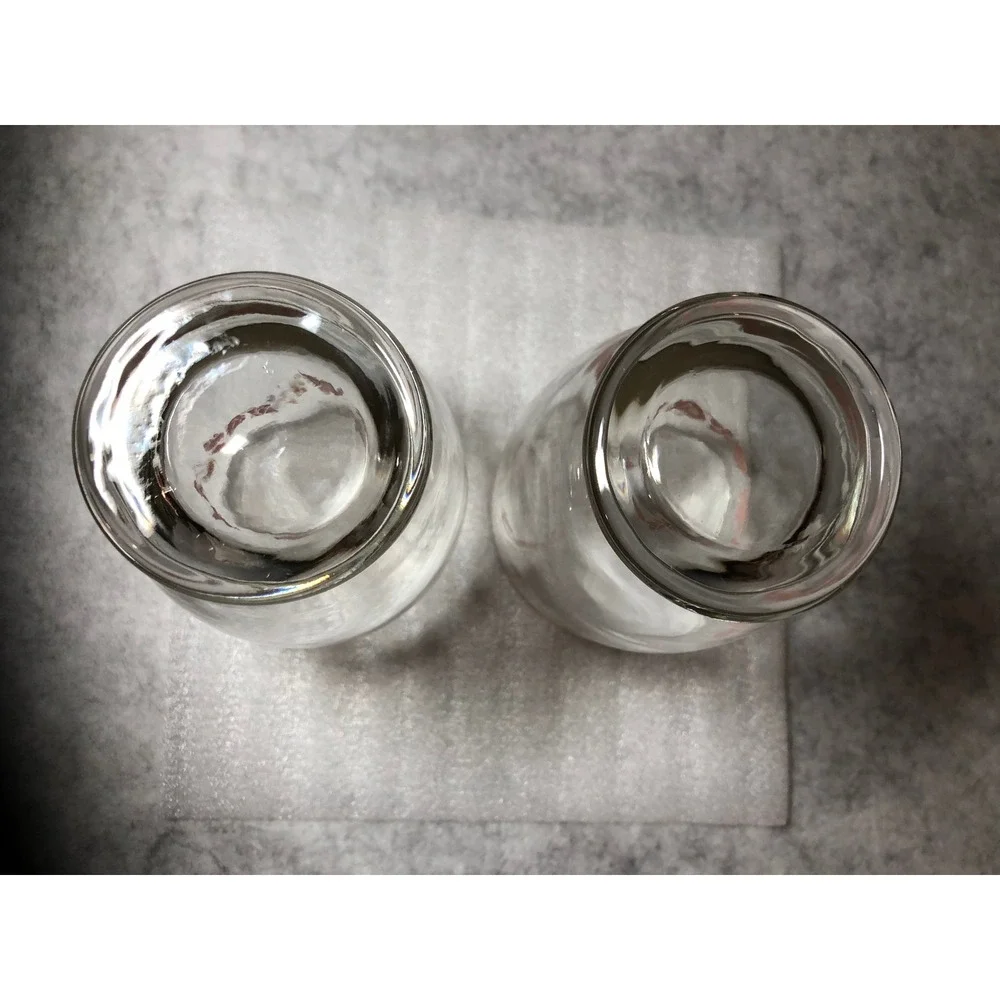 2 ~Vintage Pink Gooseberry Juice Glasses 3.5